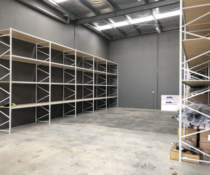 An example of storage cabinets called longspan shelving